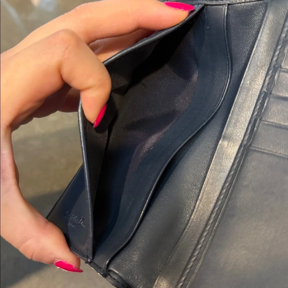 CHRISTIAN DIOR Trotter Saddle Flap Canvas Wallet